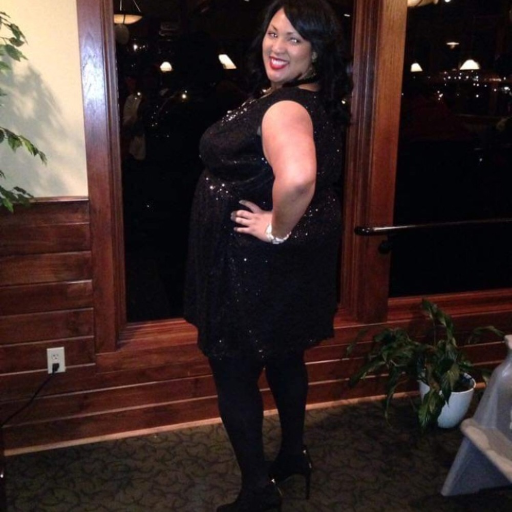 Black sequin dress